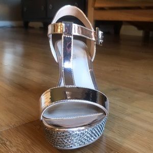 Rose Gold Sparkle Wedges